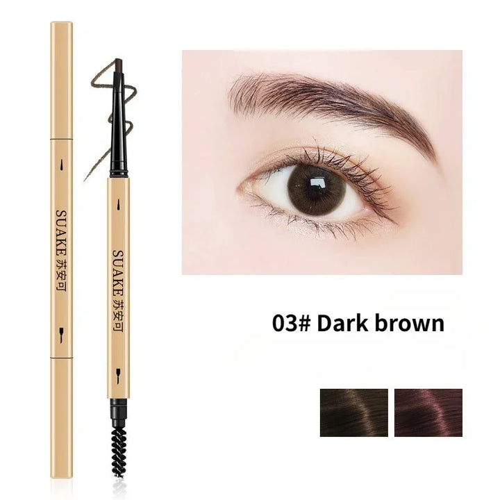 Rynx | Waterproof Eyebrow Boosting Pencil with Double-Ended Pencil and Brush Long-Lasting Eyebrow Cosmetics Easy-to-Wear Makeup for Women