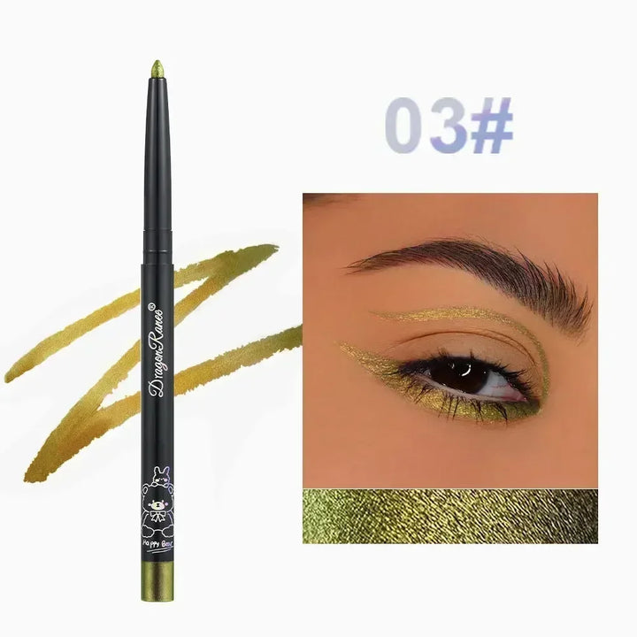 Rynx | Glitter Aurora Eyeliner Pencil Multi Chrome Eyeliner Long-lasting shiny metallic eyeshadow Lying silk caterpillar Green Purple Makeup pigment