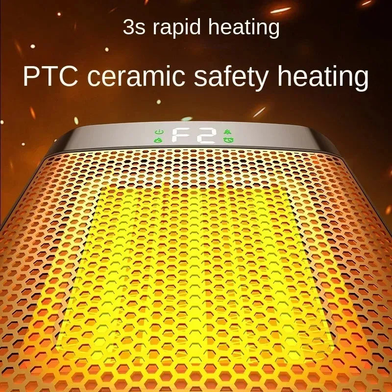 Lisslune | 3D Dynamic Flame Electric Heater | 1500W Portable, ECO-Friendly & Fast Heating for Bathroom and Home Use