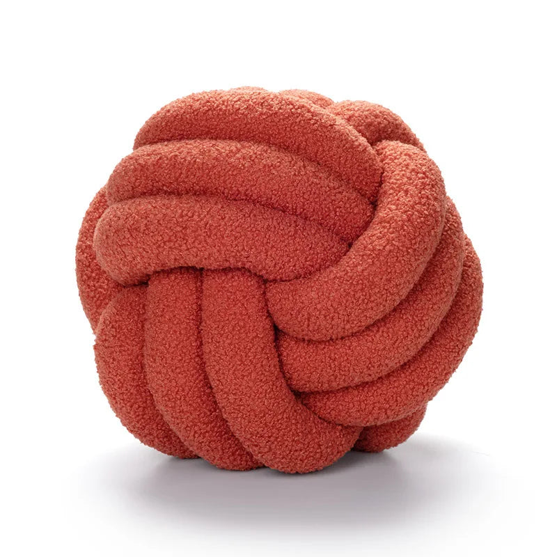 Lisslune | Throw Pillow - Cozy - Hand-knotted Ball - Sheepskin