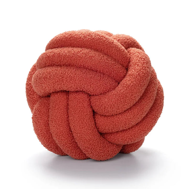 Lisslune | Throw Pillow - Cozy - Hand-knotted Ball - Sheepskin