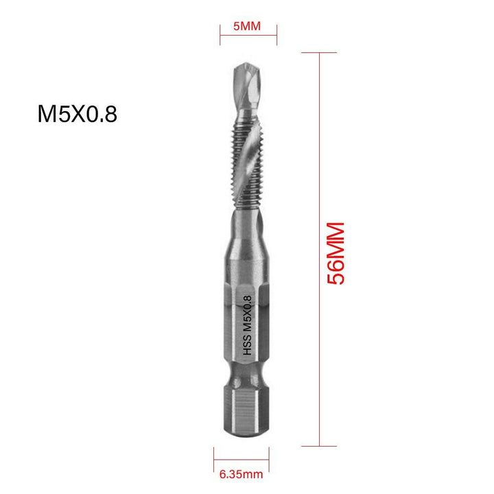 Lisslune | Precision Taps Set with Titanium Coating and Spiral Flute Design for Efficient Tapping and Chamfering