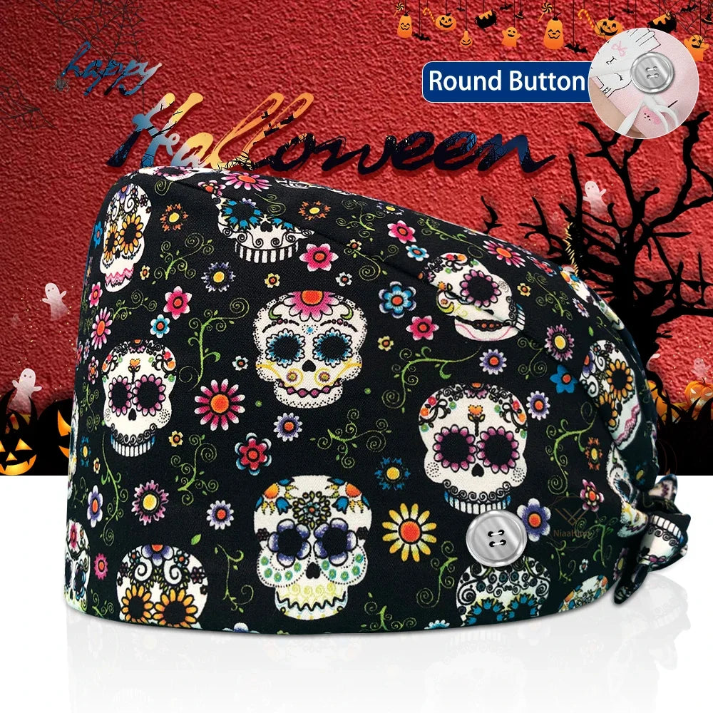 Lisslune | Surgical Skull Print Apron with Adjustable Design and Button