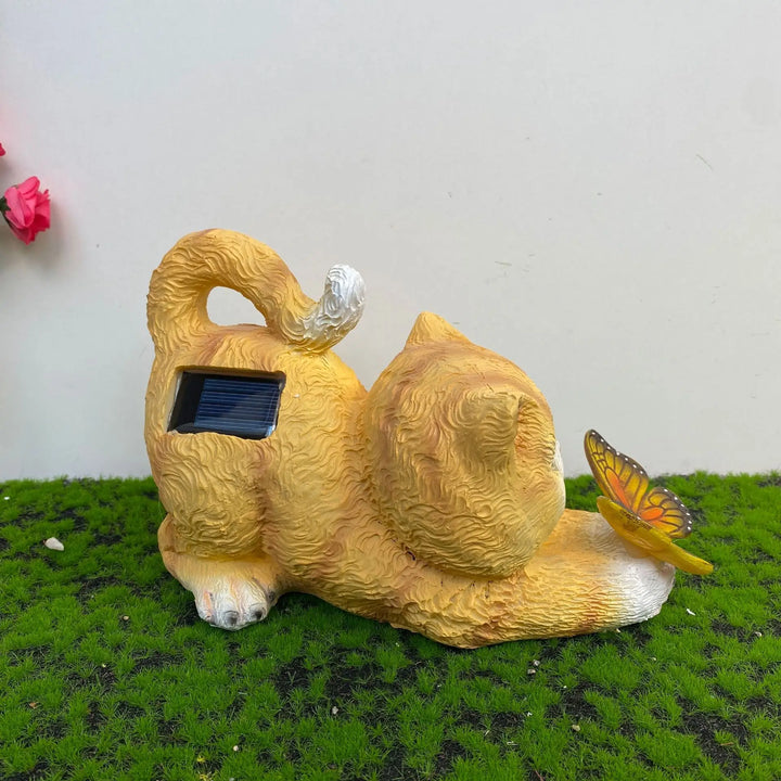 Lisslune | Butterfly Catcher Cat Resin Decorative Lamp