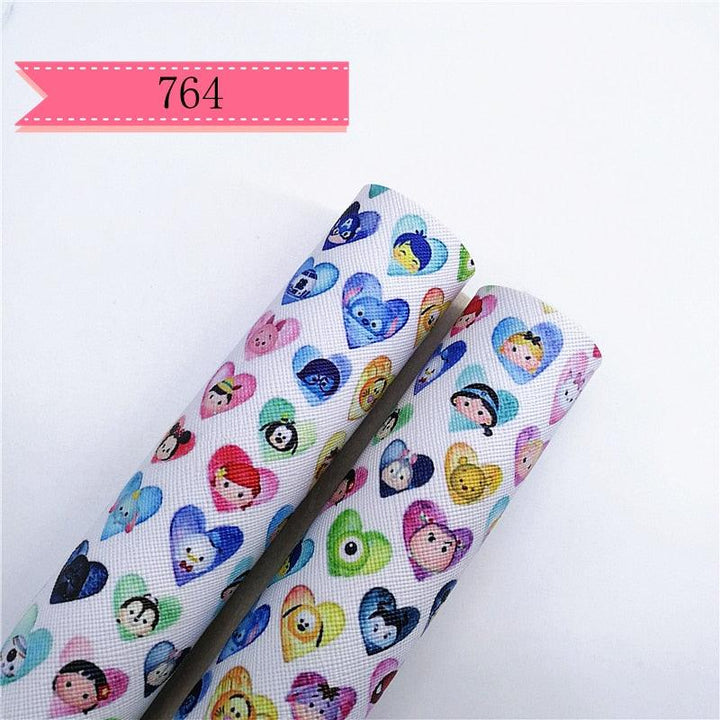 Lisslune | Cartoon-Inspired Synthetic Leather Craft Rolls - Set of 2 - 20x134cm Each