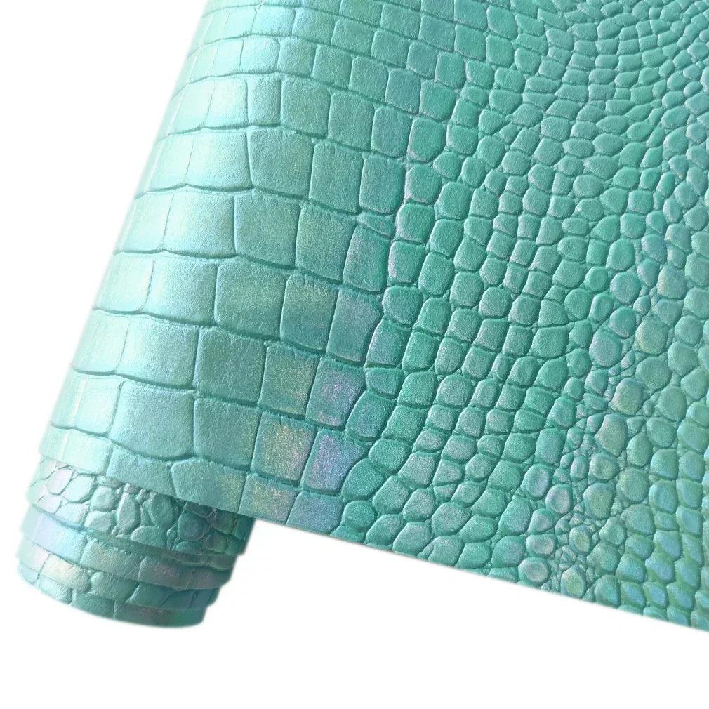 Lisslune | Luxe Holographic Crocodile Pattern Faux Leather Craft Roll - 30x135cm