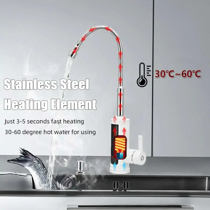 Lisslune | 3000W Electric Kitchen Faucet with Instant Hot Water - FlowHeat