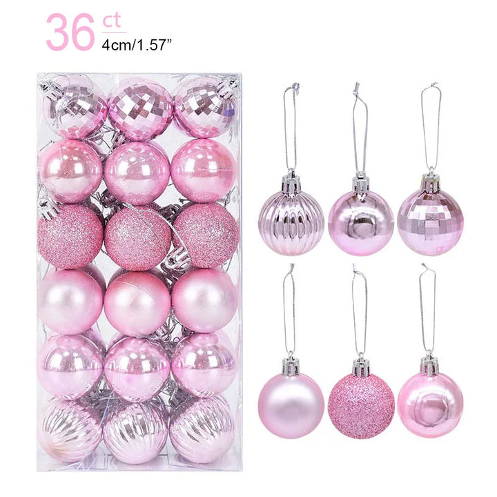 Rynx 1box Christmas balls Christmas tree decoration ball Xmas hanging tree ornament home party decor New Year gift Noel Navidad
