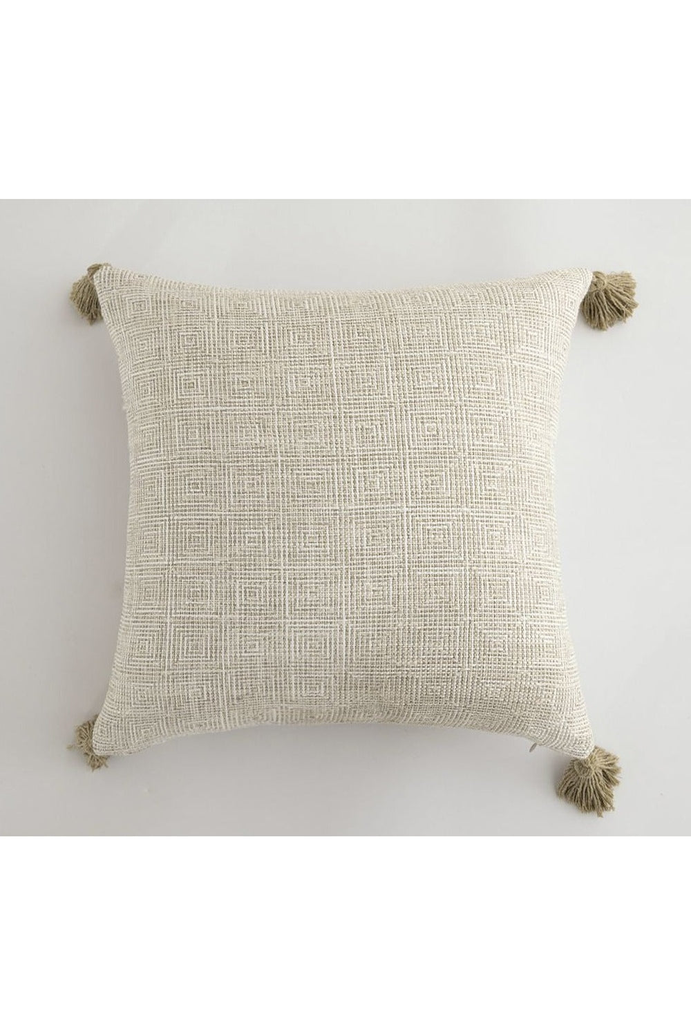 Lisslune | White Tassel Cushion Cover