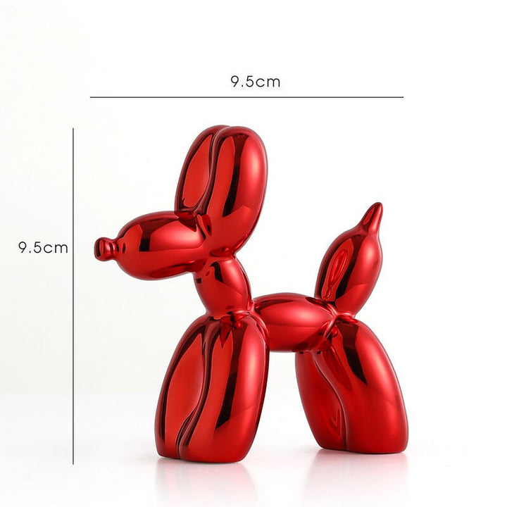 Lisslune | Balloon Dog Sculpture, Balloon Art Statue, Mini Collectible Figure, Home Decor, Resin Figure, Desk Accessories, Room Decoration