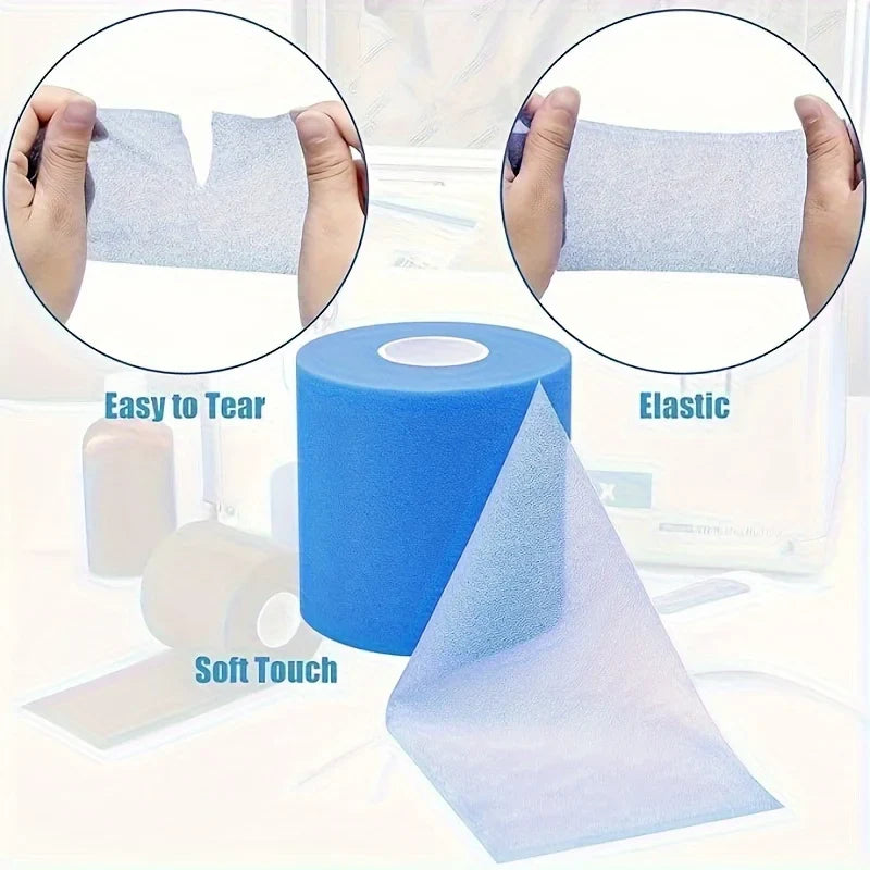 Rynx | 1 roll sports tape white patch band self-adhesive bandages elastic tape flexible stretch bandages for sports knee, wrist sprain