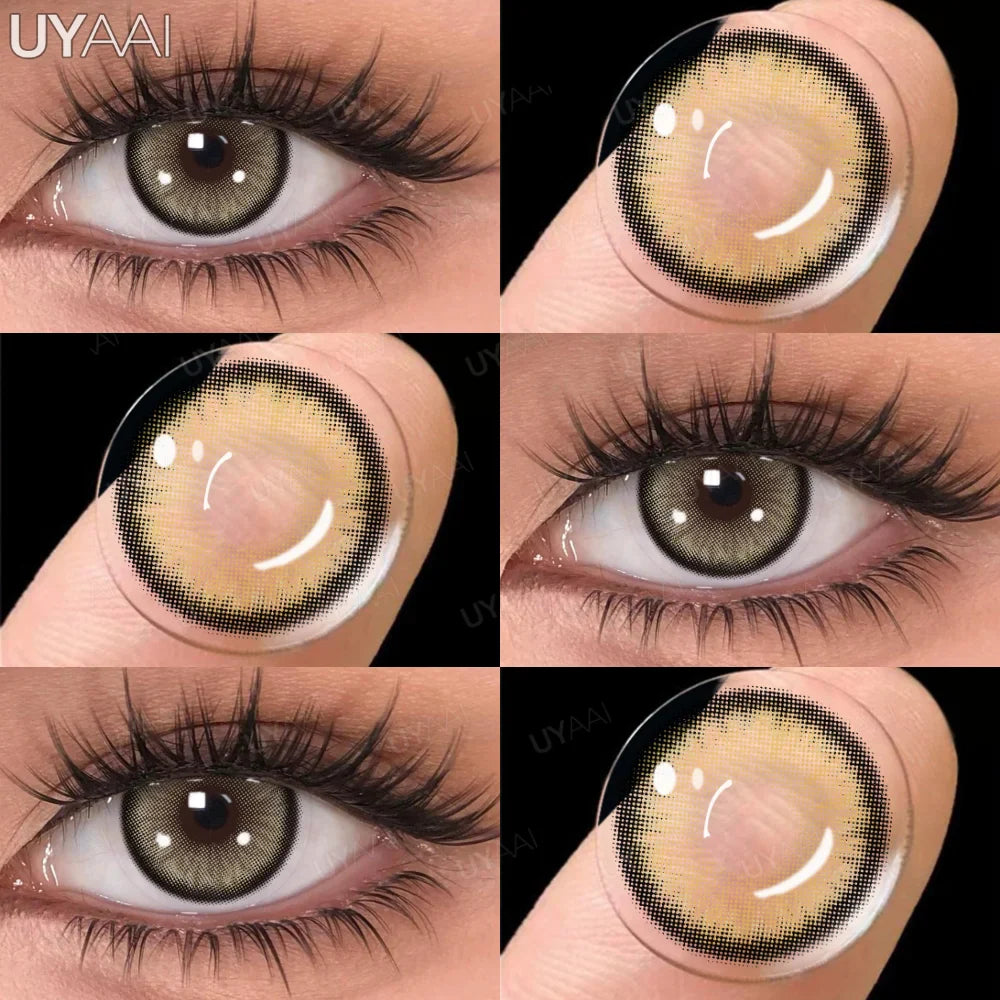 Rynx | 1 Pair Brown Lenses Natural Large Eyes Gray Lenses Cosmetics Korean Style Lenses y2k Colorcon Blue Eye Contacts Purple Lenses
