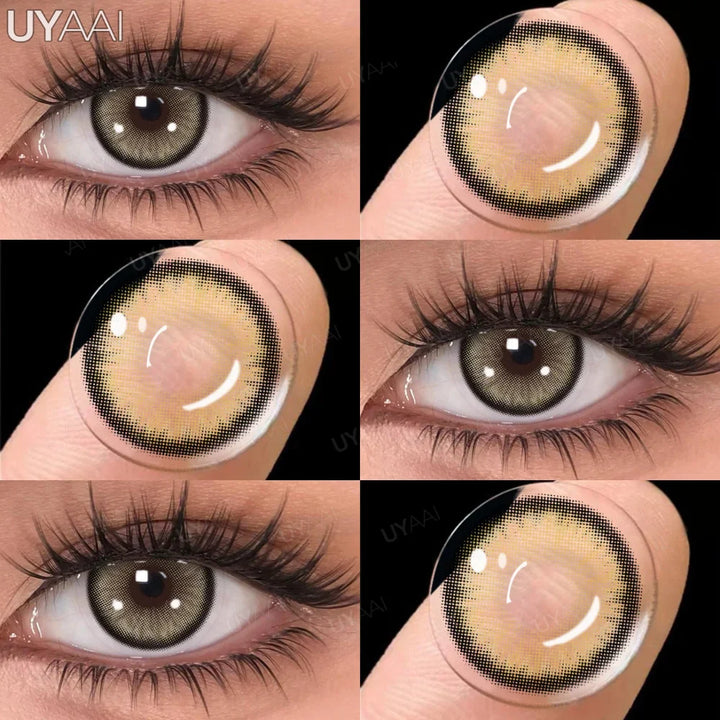 Rynx | 1 Pair Brown Lenses Natural Large Eyes Gray Lenses Cosmetics Korean Style Lenses y2k Colorcon Blue Eye Contacts Purple Lenses
