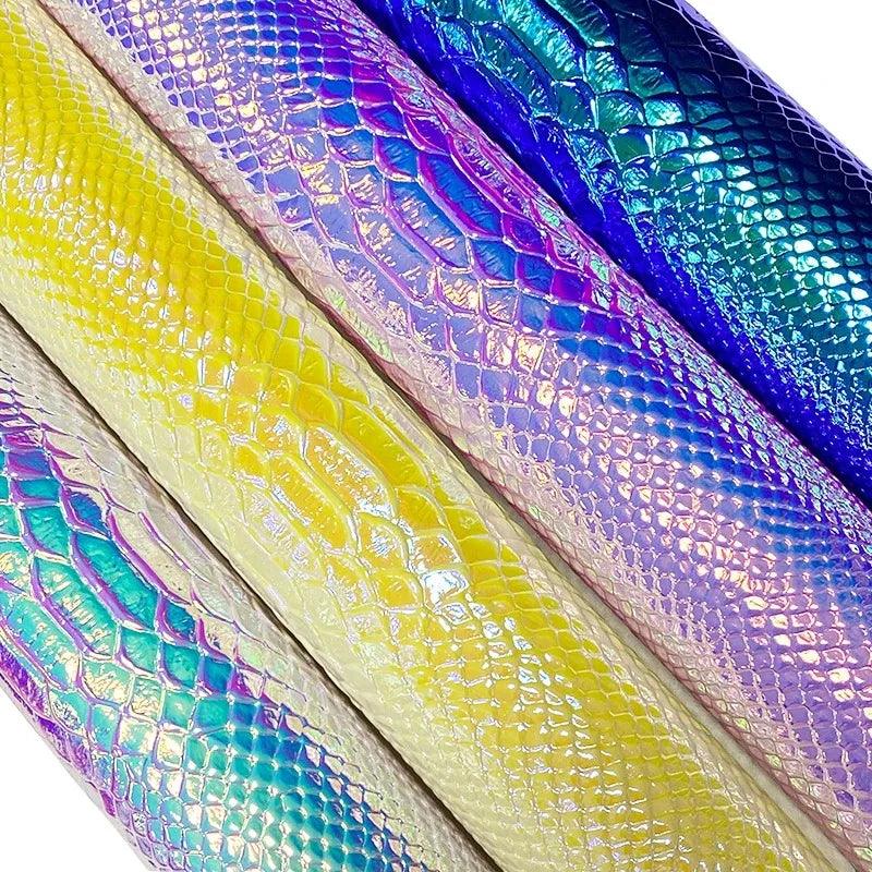 Lisslune | Iridescent Dragon Scale Leather for enchanting DIY creations