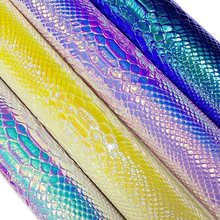 Lisslune | Iridescent Dragon Scale Leather for enchanting DIY creations