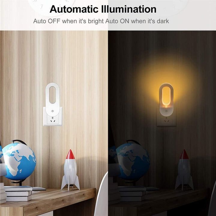 Lisslune | Twilight Sensor Energy Saving Socket Wall Night Light