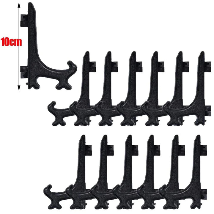 Lisslune | 20-piece versatile display stands in clear and black for stylish home display