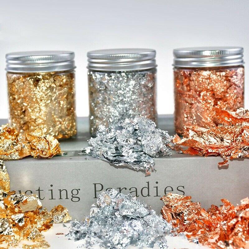 Lisslune | Gold-plated Creativity: Premium Gold Leaf Flakes Art Set for Stunning Projects