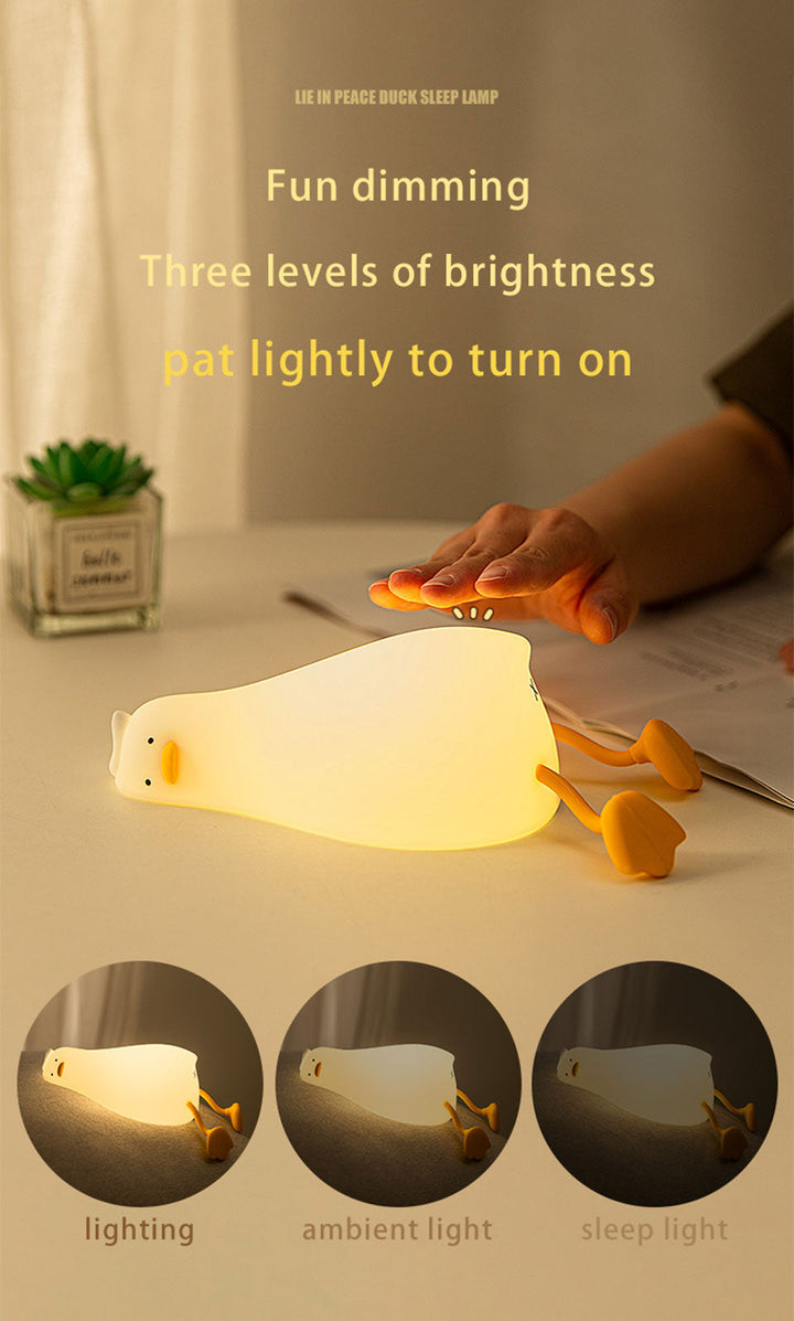 Lisslune | Lazy Flat Duck Atmosphere Night Lamp