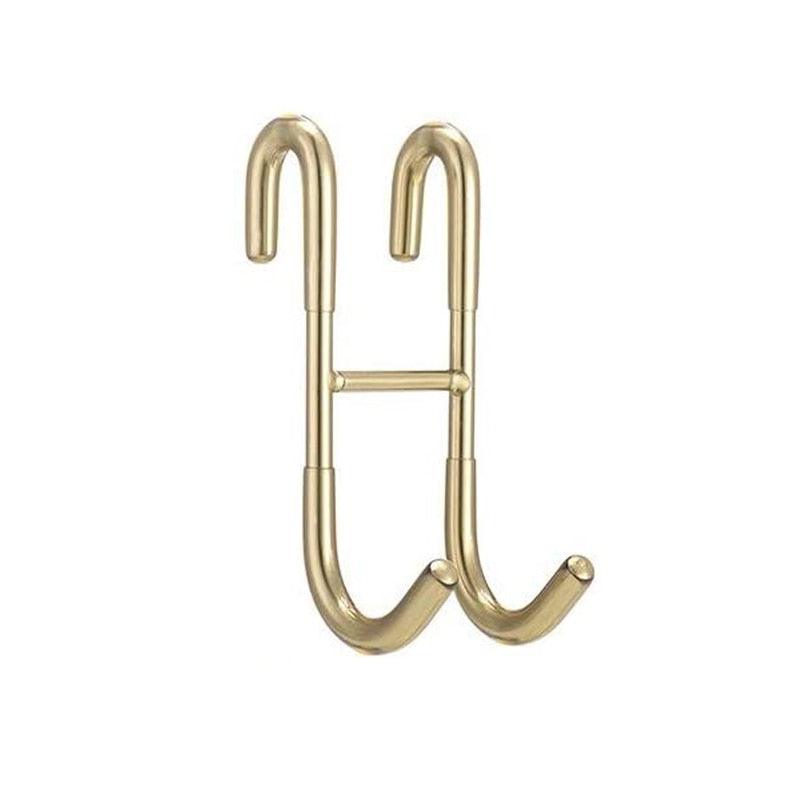 Lisslune | Stylish shower glass door hooks made of stainless steel with soft silicone grips - Pack of 2