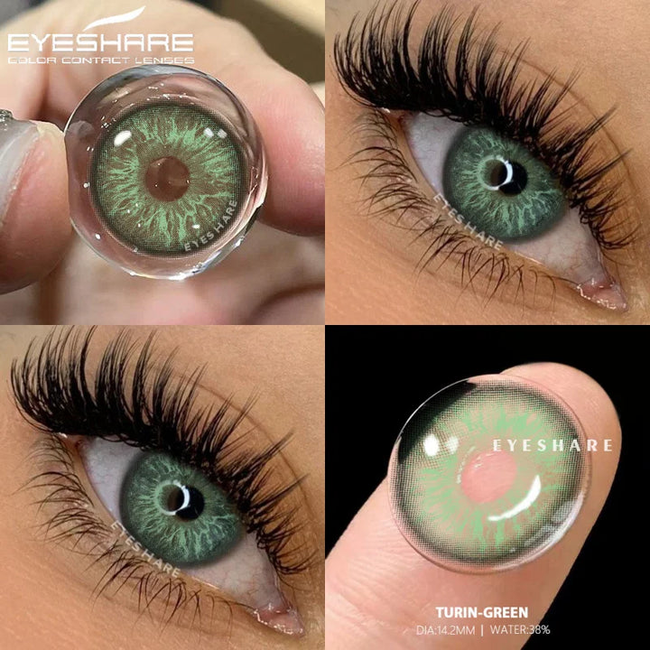 Rynx | 2pcs naturally colored contact lenses for gray pupils lens blue eye contact lenses yearly beauty makeup green eye contact lenses