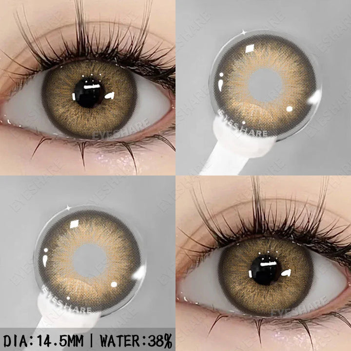 Rynx | Colorful Contact Lenses for Eyes 1 Pair Stylish Blue Eye Lenses Brown Lenses Gray Pupils Annual Cosmetic Green Lenses