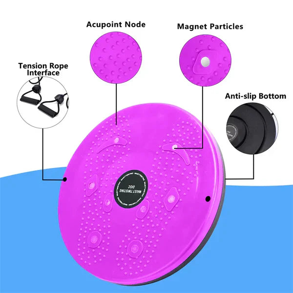 Lisslune | Waist Whisper Twisting Disc Pro | Magnetic Massage Balance Board for Core Strength & Waist Training at Home