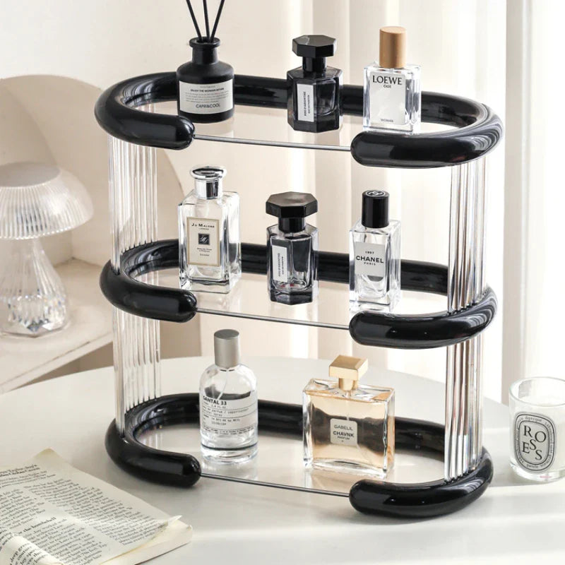 Rynx | Acrylic Perfume Storage Organizer Shelf Multi-Layer Doll Display Stand Holder Transparent Desk Hall Storage Box Organizer