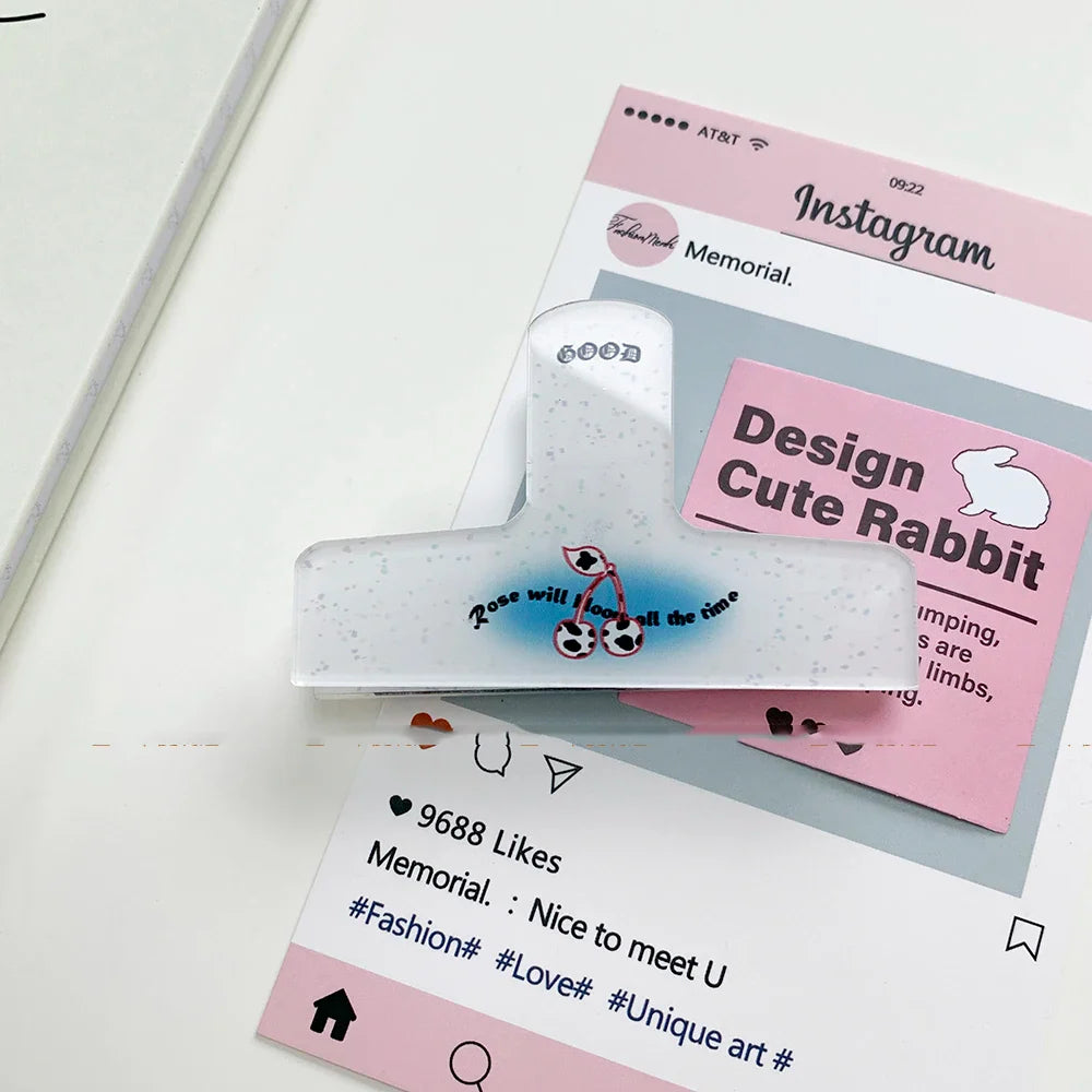 Rynx | 1pcs Kitchen Magnetic Plastic Bag Clips Ziplock Refrigerator Message Notes Strips Magnet Stickers Photo Home Sealing Clip