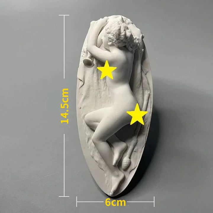 Lisslune | Nordic INS Style Character Plaster Statue DIY Painted Sketch Photography Props Table Decorations Home Art Plaster Decoration