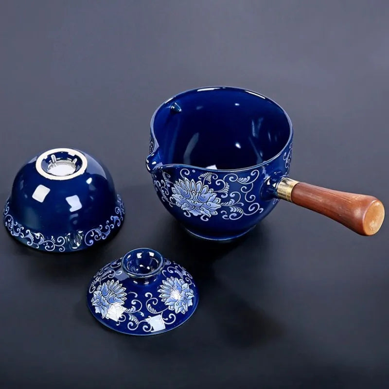 Lisslune | Traditional Harmony Ceramic Rotating Teapot