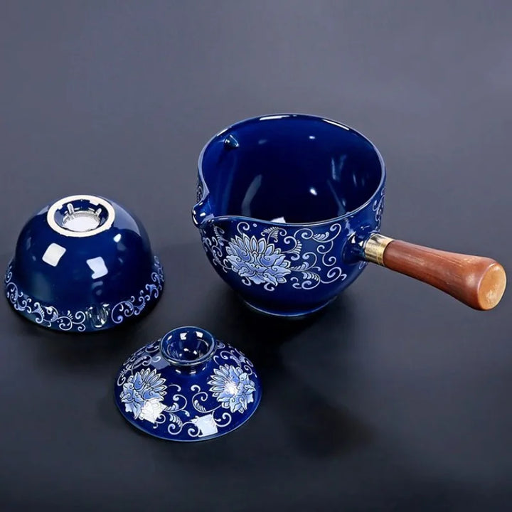 Lisslune | Traditional Harmony Ceramic Rotating Teapot