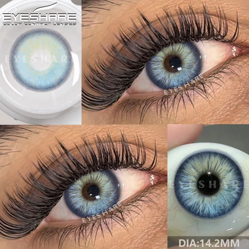 Rynx | New color contact lenses for eyes 1 pair gray pupil lens green lenses cosmetic blue eye contacts yearly brown eye lens
