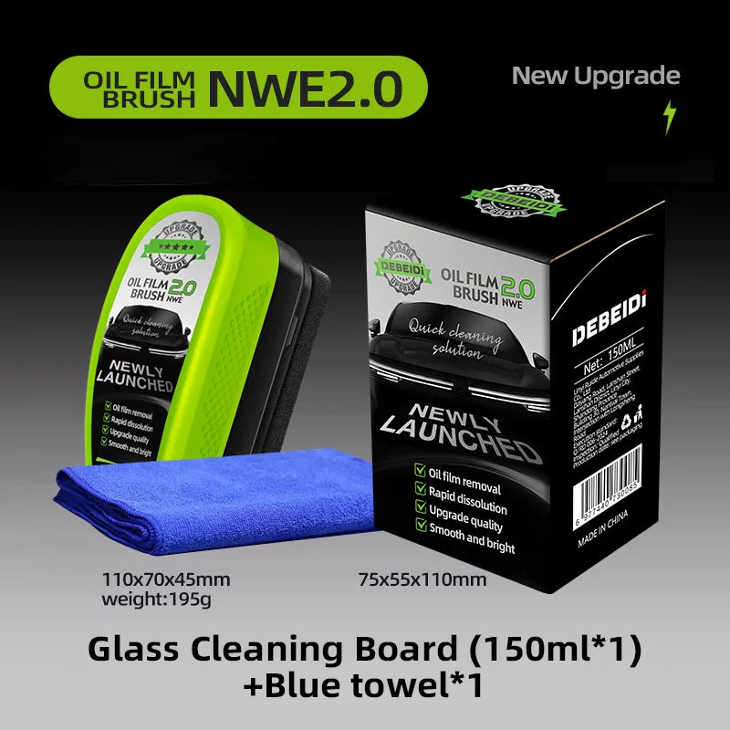 Rynx | Automotive Oil Film Cleaning Brush 150ML Glass Cleaning Board Car Window Glass Oil Film Cleaner Auto Glass Oil Film Cleaner
