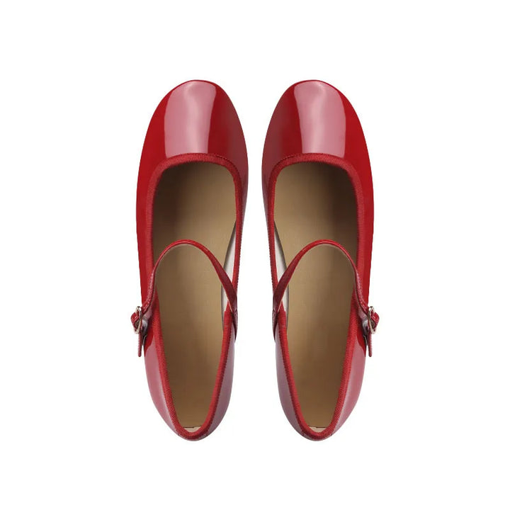 Rynx | Sneakers French Flat Women's Shoes Autumn Flat-Cut Mary Jane Shoes Single-Line Leather Shoes Ballet Singles Women