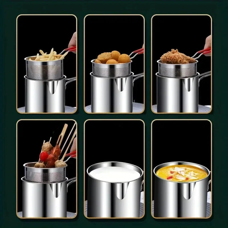 Lisslune | Stainless Steel Fryer Insert + Pot for the Stove