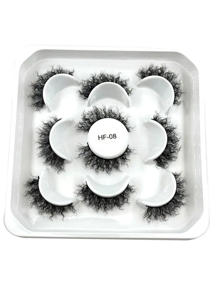Rynx | New 5D Fluffy Curly Wool Lashes Minke Lashes Soft Natural Realistic Messy End Eye Extension Thick False Eyelashes Hotsale