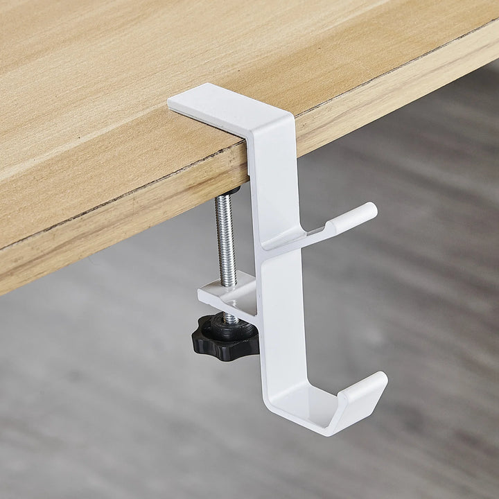 Rynx 1PC Adjustable Desk Edge Hook Gaming Headset Desk Holder Backpack Storage Hanging Hook Mount Drill-Free Home Office Organizer