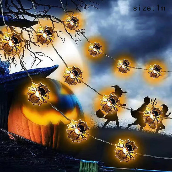 Rynx | 1.5 m 10LED Halloween String Lights Pumpkin Skull Eyes Balls Ghost Festival Party Lantern Trick or Treat Happy Halloween Day Decor