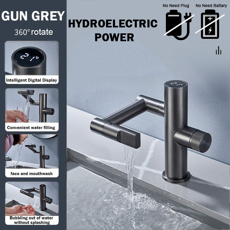 Lisslune | Hydroelectric Rotating Modern Smart Waterfall Faucet