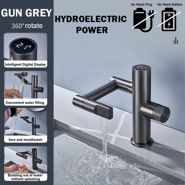 Lisslune | Hydroelectric Rotating Modern Smart Waterfall Faucet