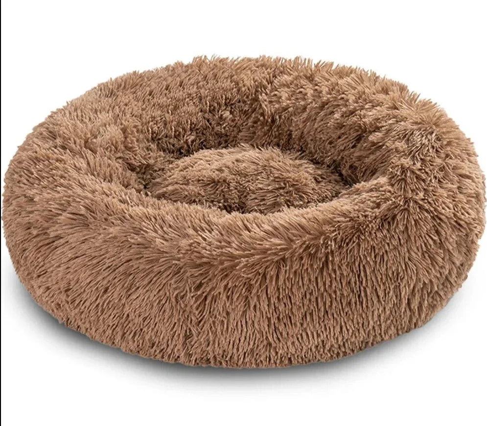 Lisslune | Donut-shaped Pet Bed made of Breathable Cotton | Luxurious Sleeping Place for Cats and Dogs