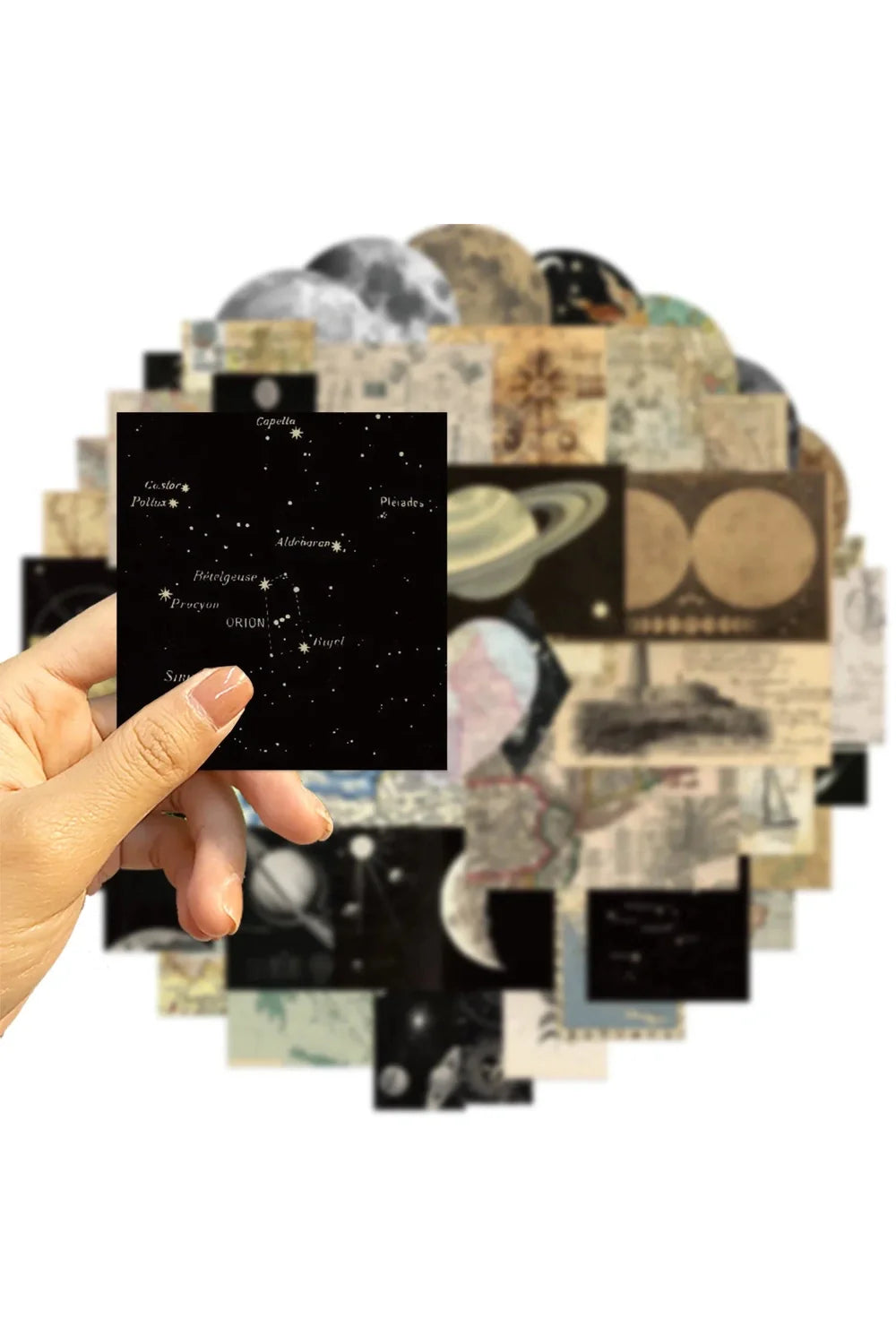 Lisslune | Planet map scrapbooking stickers