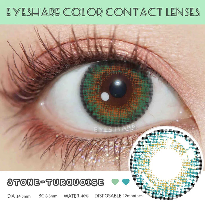 Rynx | 1 Pair Colored Contact Lenses for Eyes Cosplay Lenses for Eyes Blue Contact Lenses Fashion Brown Eye Lens Beauty Makeup