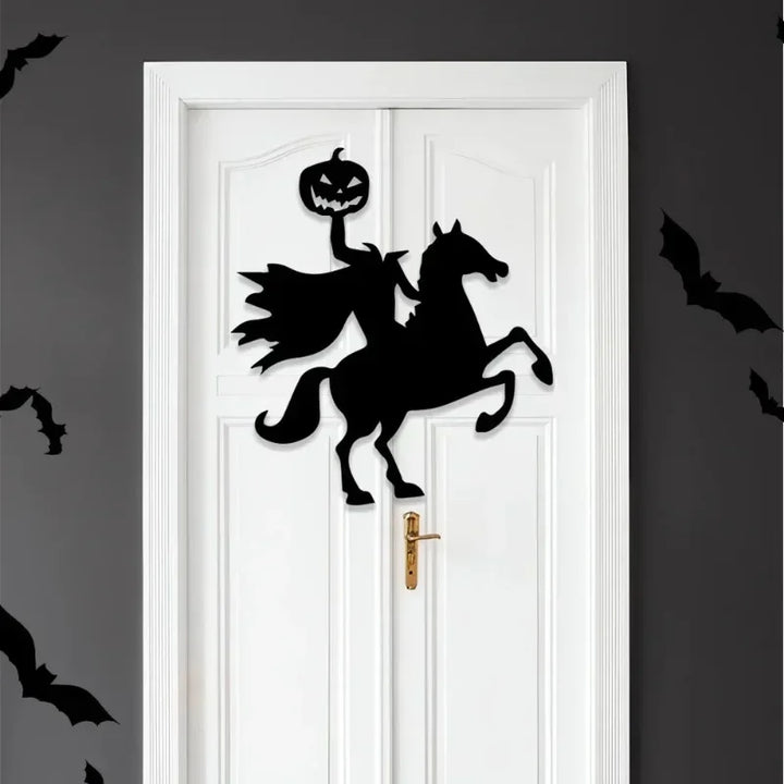Rynx | New Halloween Decoration, Skull, Pumpkin, Halloween Horror Door Sticker, Felt Wall Stickers, Room Decoration