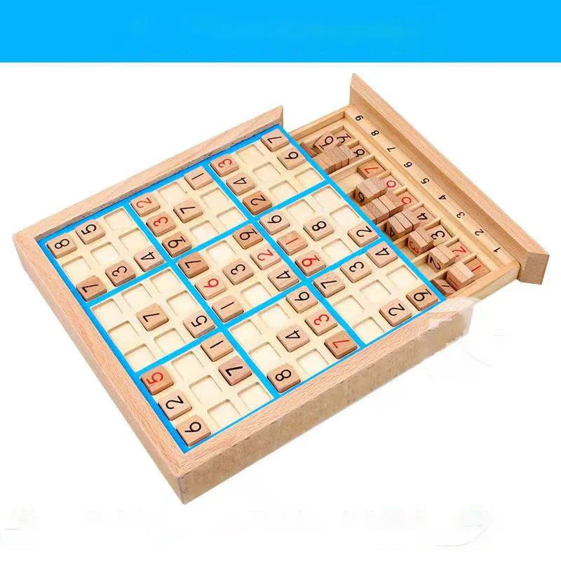 Rynx | Wood Sudoku Nine Grid Game Chess Sudoku Puzzle Game for Logical Thinking of Children, Puzzle Tablet Games with Questions
