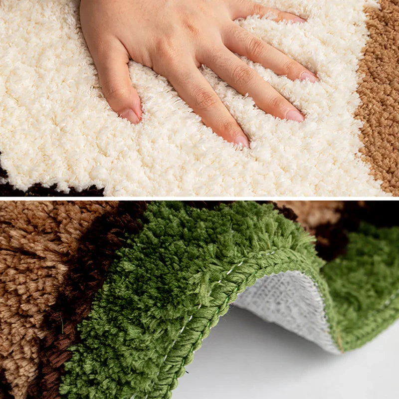 Rynx | Tufting Cat Bed Nightstand Mat Fluffy Rug Bathroom Floor Pad Nursery Cartoon Floor Mat Bedroom Floor Mat Aesthetic Home Decor Winter Decor