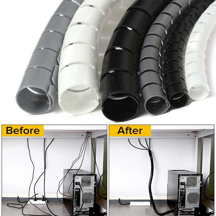 Lisslune | Cable Management Spiral Organizer for a tidy workplace