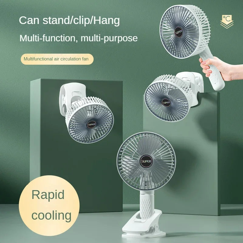 Lisslune | Clip-on Portable Compact USB Rechargeable Cooling Fan