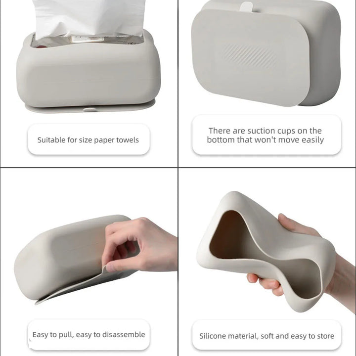 Lisslune | Minimalist Design Suction Wall-Mounted Tissue Dispenser